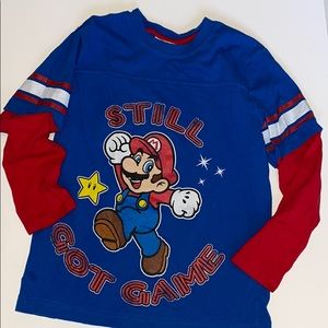 Nintendo Super Mario Layered Red Blue T-shirt 8